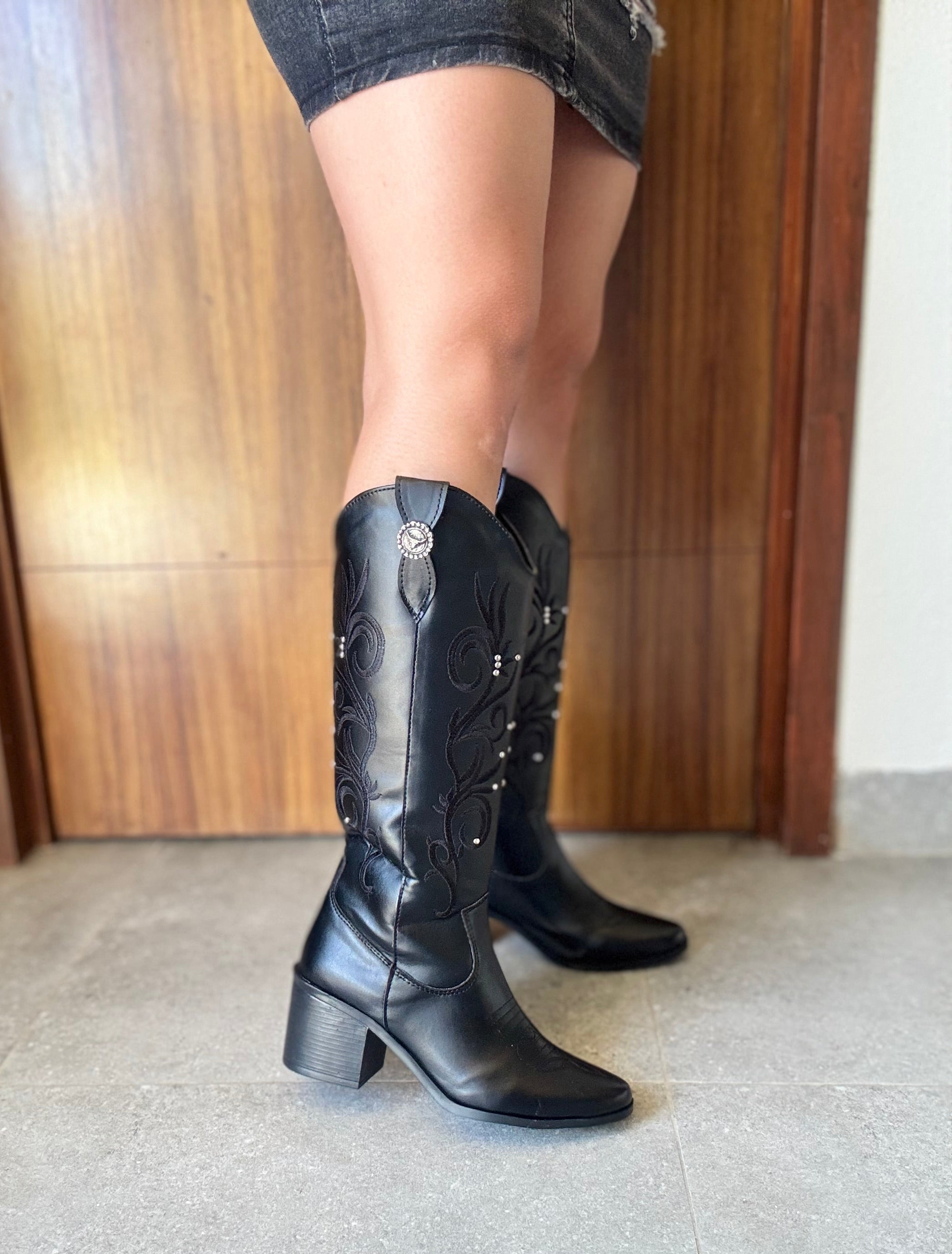 A4001 Flores con Estoperol tacón 7 cm