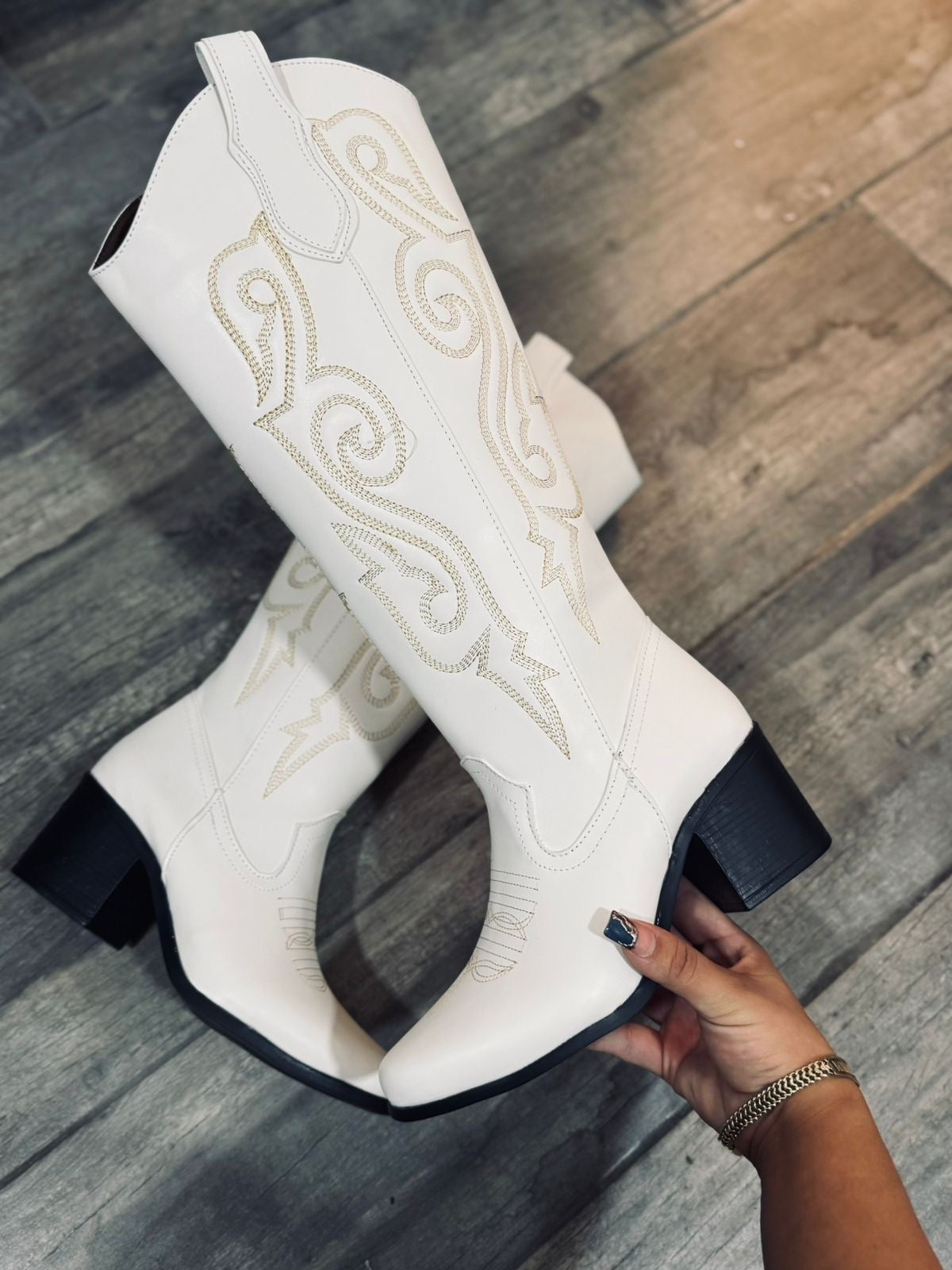 1219A Bota Larga Tacón 7 cm