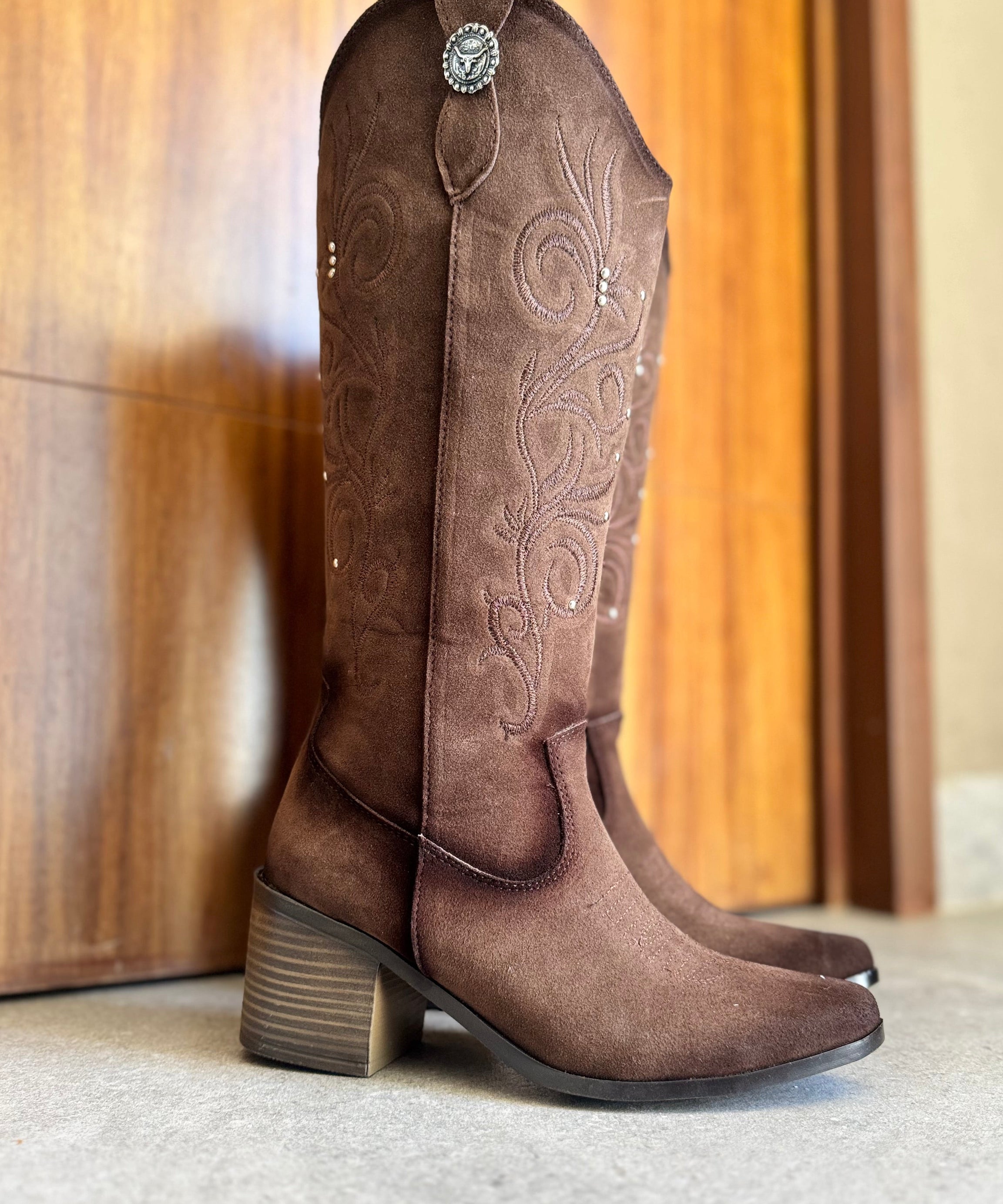 A4000 Flor/Estoperol color Moka tacón 7 cm