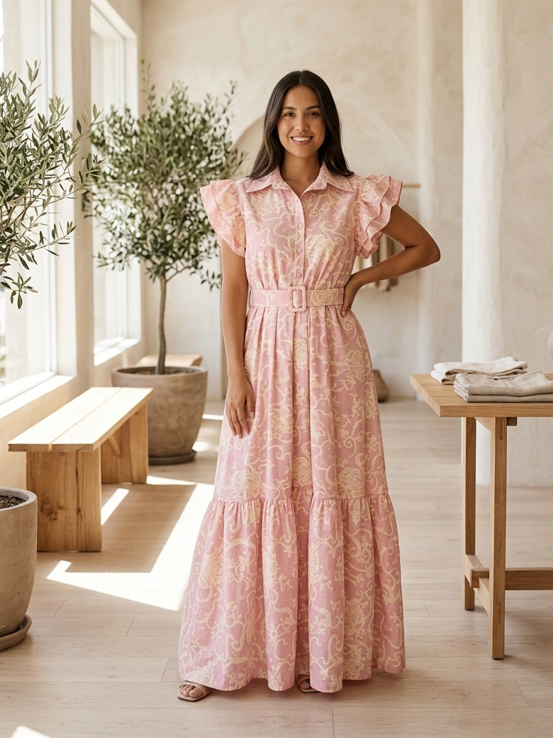 Vestido dama largo Olanes
