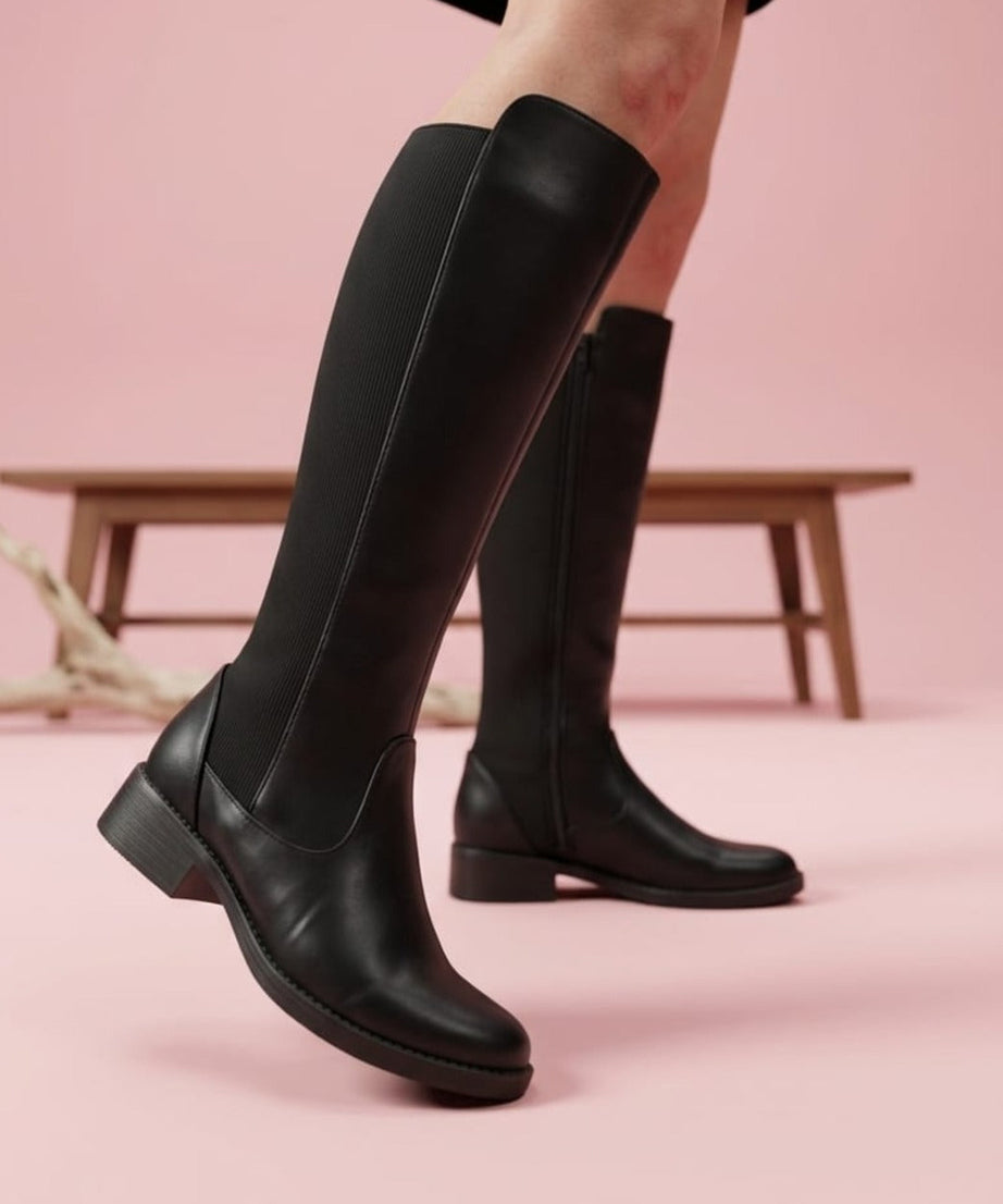 550A Bota de Piso Casual tacón 3 cm con licra