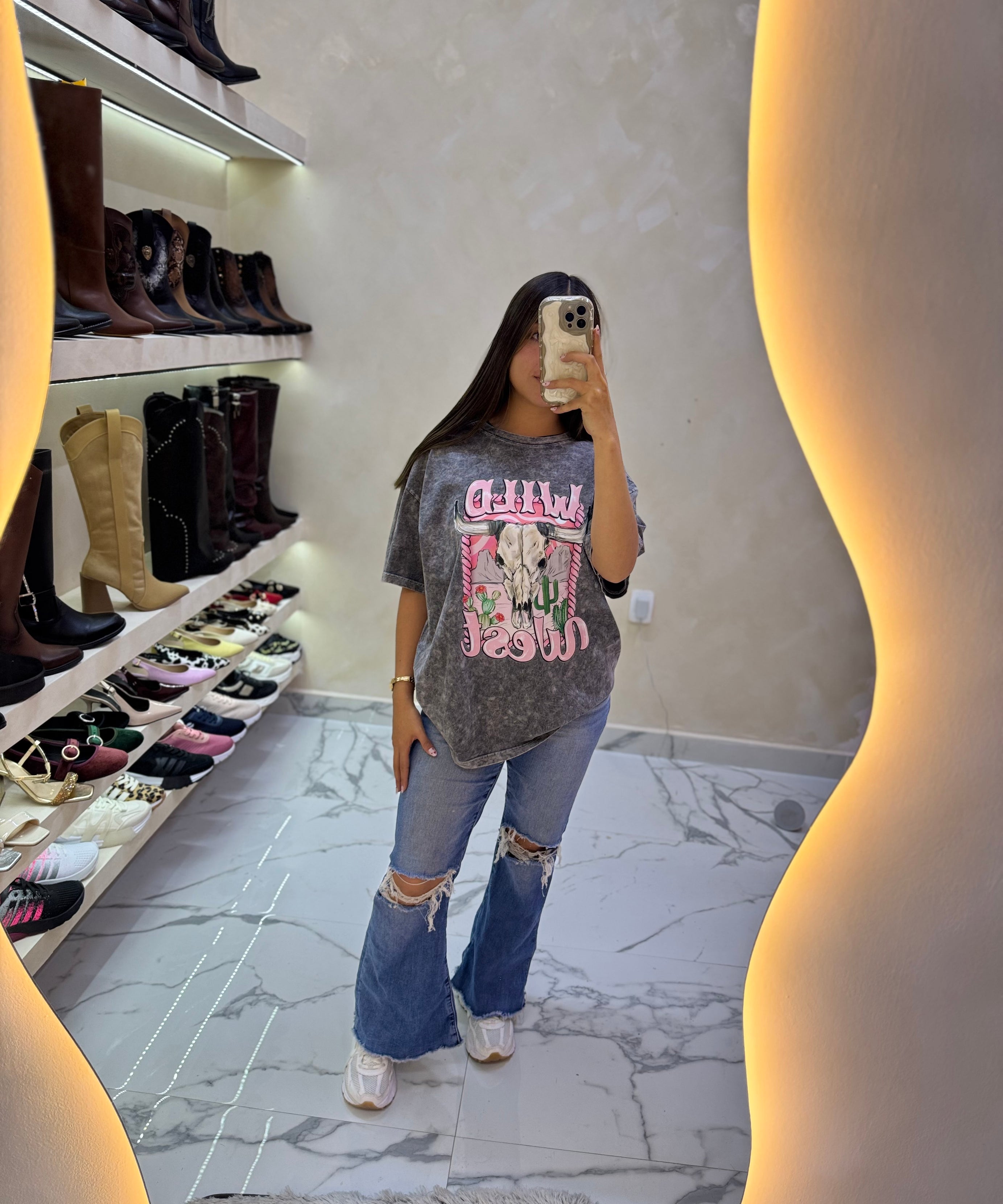 Playera Overzide vaquera Unitalla