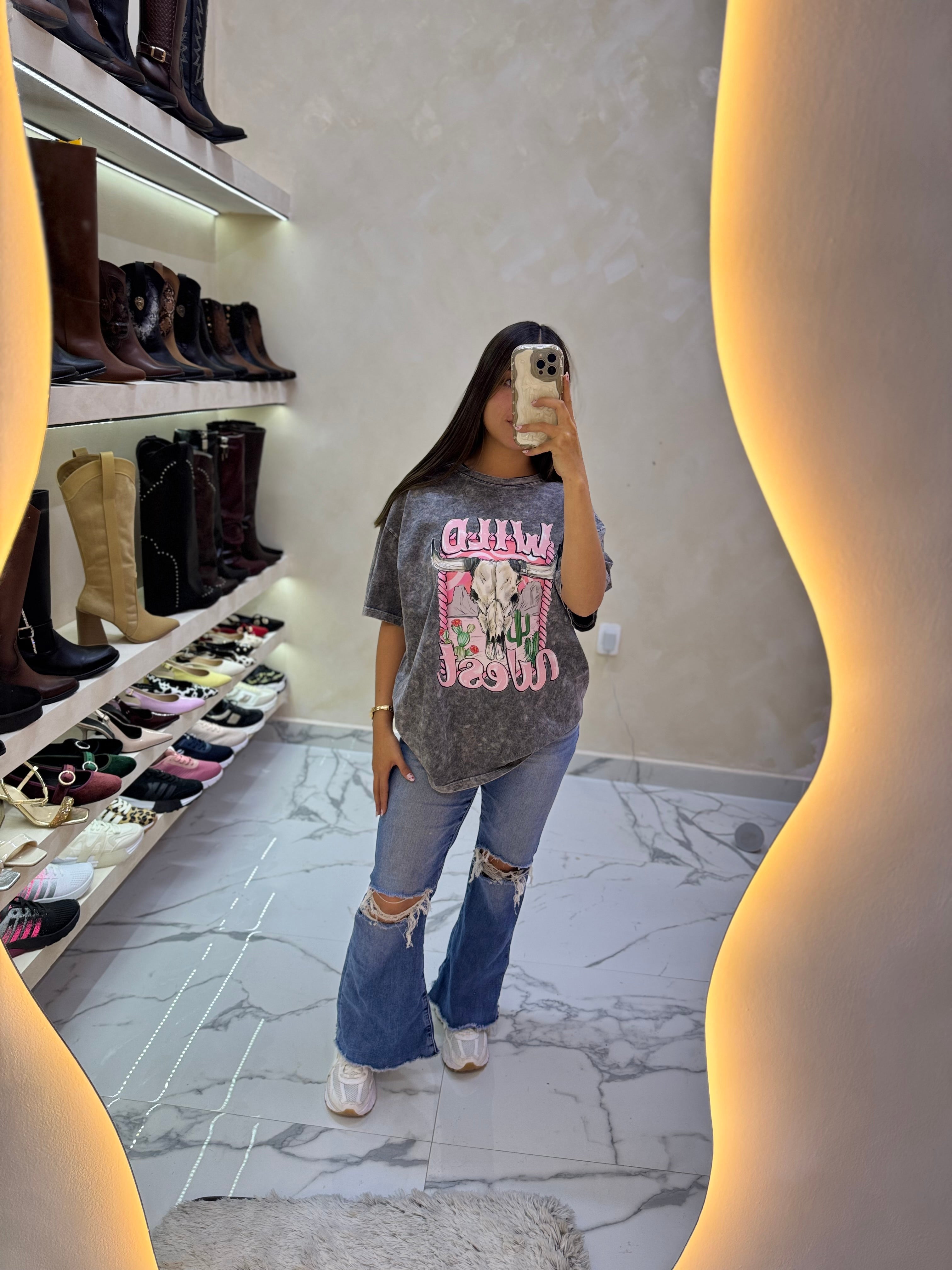 Playera Overzide vaquera Unitalla